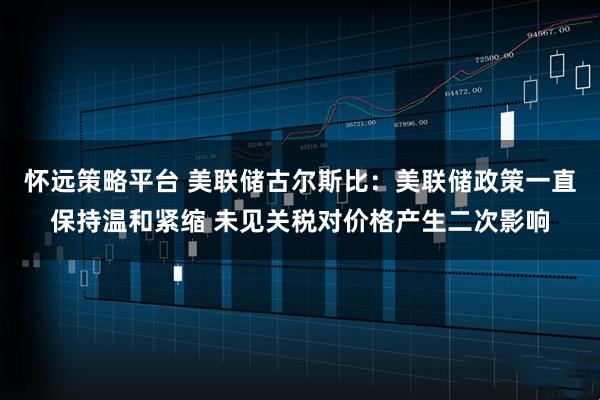 怀远策略平台 美联储古尔斯比：美联储政策一直保持温和紧缩 未见关税对价格产生二次影响